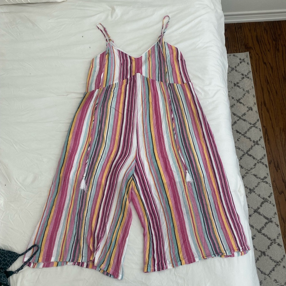 Cropped wide leg jumpsuit